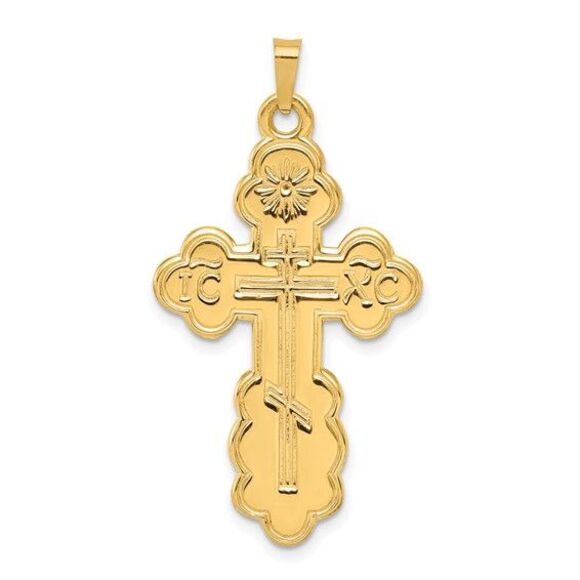 Kazi Luxury Eastern Orthodox Solid Cross Pendant